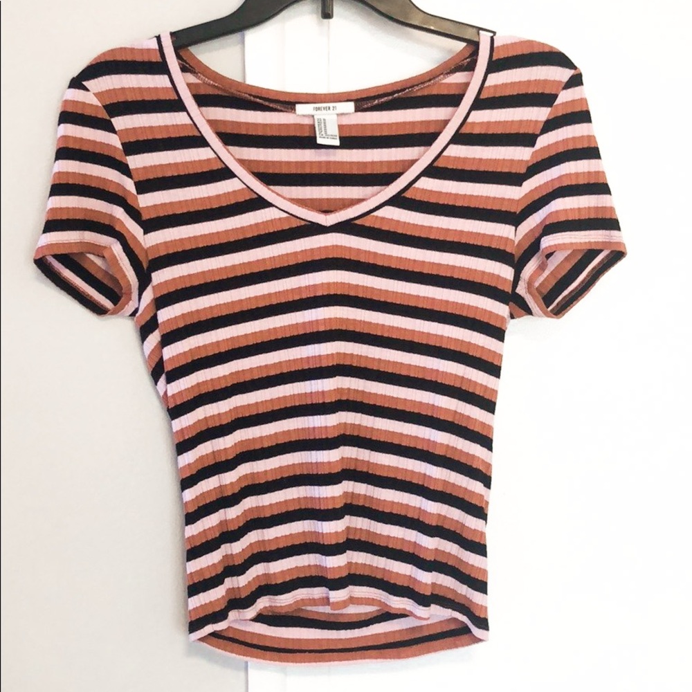 striped forever 21 top